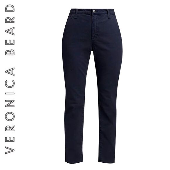 NWT VERONICA BEARD Ayla Navy womens Chino Stretch Pants - size 26 / 2